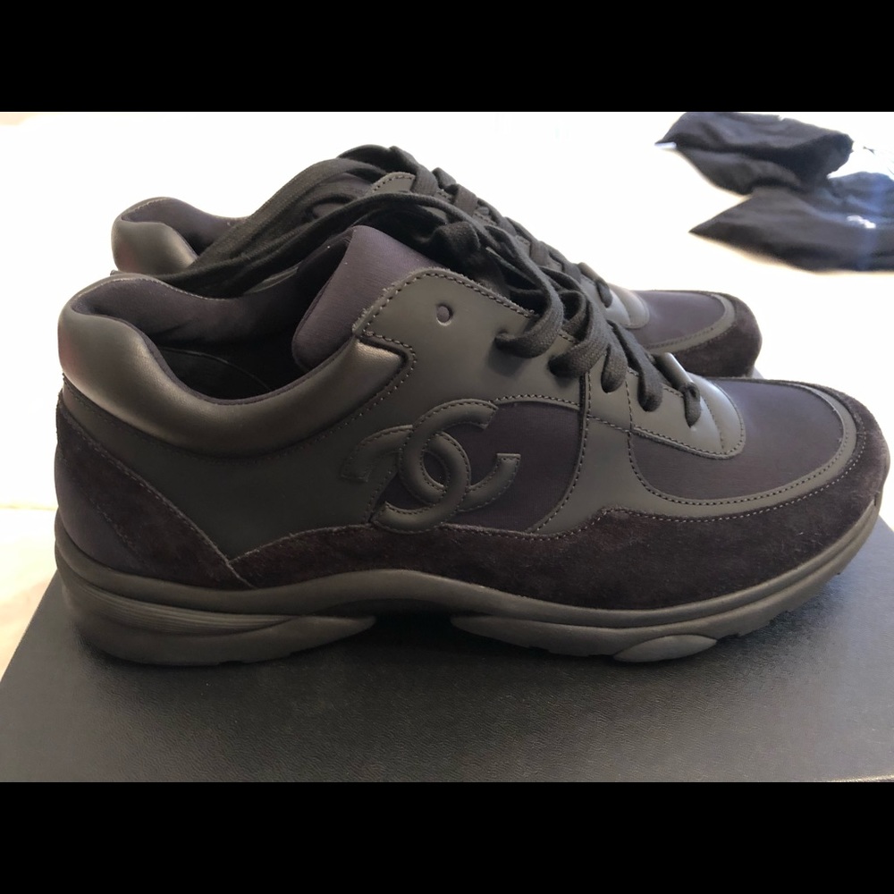 Chanel Mens Trainer Triple Black